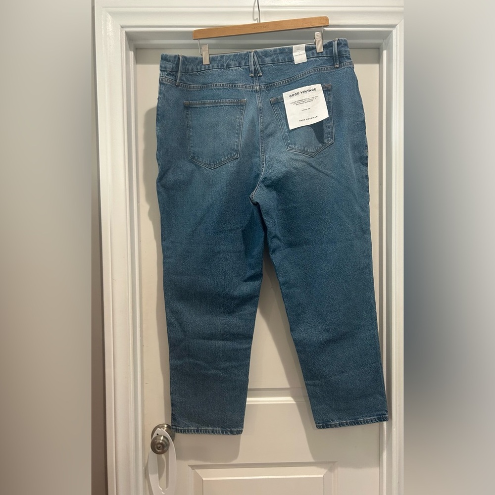 Good American (Good Vintage) Women's Blue Straight Leg Jeans - Picture 6 of 7